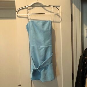 Amanda Uprichard x REVOLVE Fae Romper | Light Blue - Size M